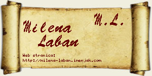 Milena Laban vizit kartica
